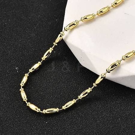 2MM Brass Column Link Chain Necklaces NJEW-M108-02G-1