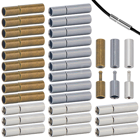 30Pcs 3 Colors Brass Bayonet Clasps KK-OC0001-68-1