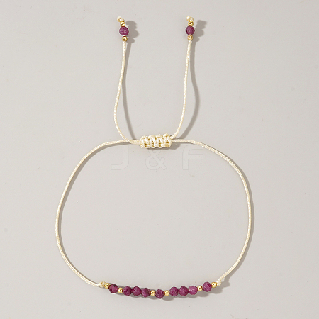 Natural Birthstone Braided Bead Bracelets for Women LS-VA8051-7-1