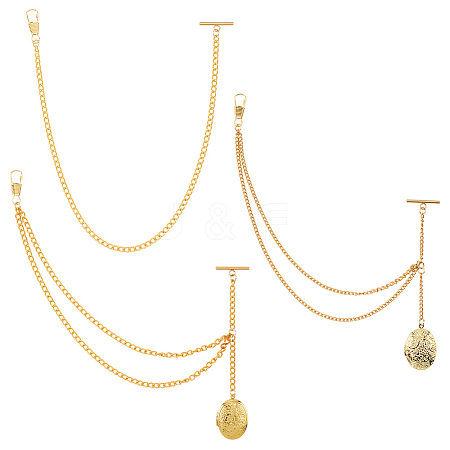 3Pcs Brass Locket Pendant Decorations HJEW-PH02380-1