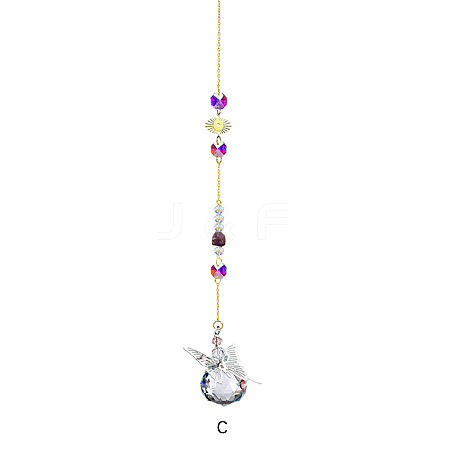 Crystal Glass Sun Catcher Pendant PW-WGCFB40-03-1