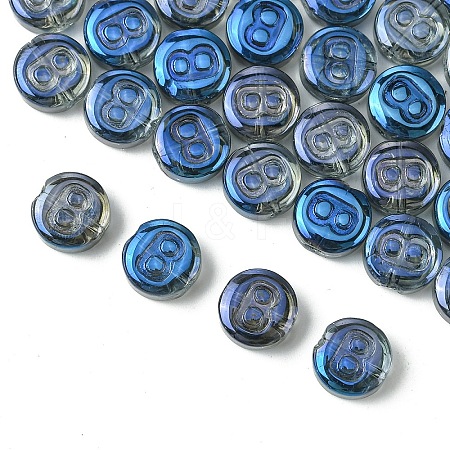 Electroplate Glass Beads EGLA-YW0005-01B-1