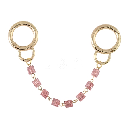 Glass Link Bag Extender Chains HJEW-YW00101-04-1