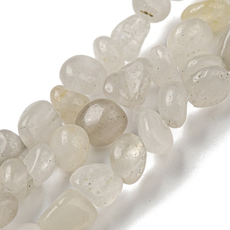 Natural White Jade Bead Strands G-F465-58-1