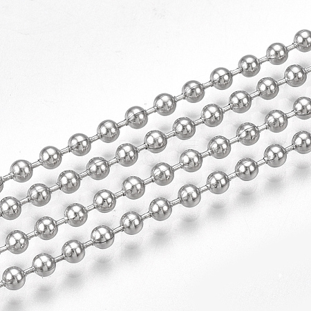 Tarnish Resistant 304 Stainless Steel Ball Chains CHS-S005-05B-1