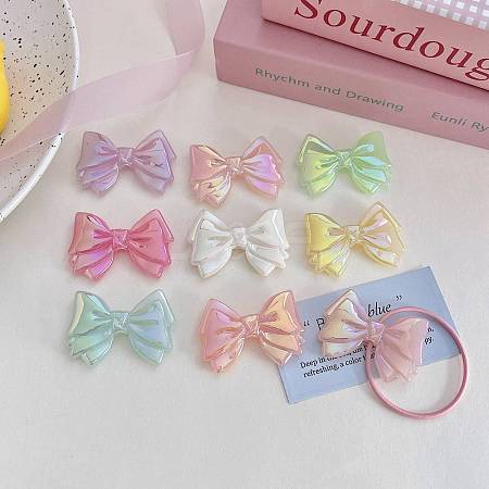 Rainbow Color Opaque Acrylic Beads X-OACR-I011-01-1