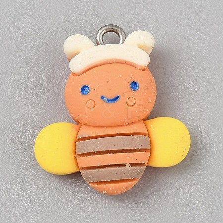 Opaque Resin Pendants RESI-CJC0020-37H-1