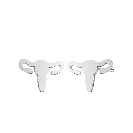 Non-Tarnish Stainless Steel Stud Earrings for Women PW-WG37692-02-1