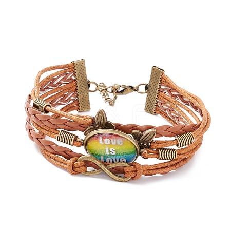 Rainbow Pride Bracelet BJEW-F426-01F-1