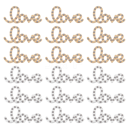 40Pcs 2 Colors Alloy Rhinestone Cabochons FIND-FH0010-89-1