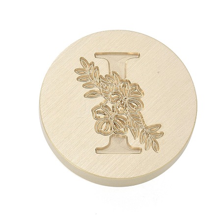 Golden Plated Round Shaped Wax Seal Brass Stamp Head STAM-S001-01G-09-1