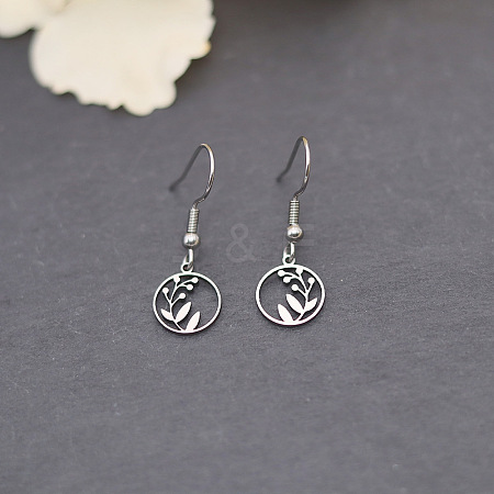 201 Stainless Steel Dangle Earrings FS-WGC26FA-02-1
