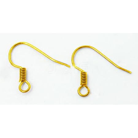 Brass Earring Hooks KK-Q367-G-1