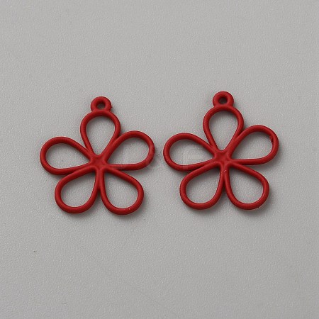 Hollow Out Spray Painted Alloy Pendants LS-FIND-WH20008-19D-1
