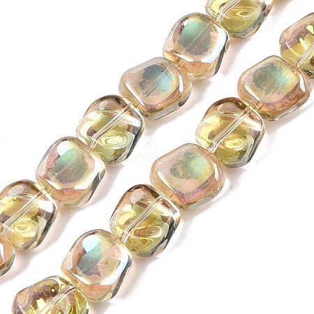 Electroplate Glass Beads Strands EGLA-N012-07J-1