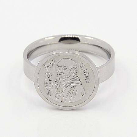 Fashionable 304 Stainless Steel Rings RJEW-J002-19mm-03-1