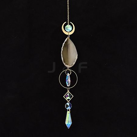 Natural Agate Piece Hanging Ornaments PW-WG29125-01-1