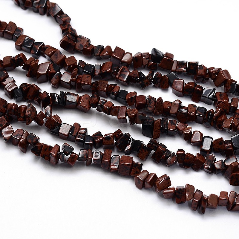 Wholesale Natural Mahogany Obsidian Beads Strands - Jewelryandfindings.com