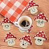 Mushroom DIY Diamond Painting Coaster Kits PW-WGEB53C-01-3