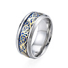 Non-Tarnish Bling 201 Stainless Steel Plain Band Ring for Women RJEW-N043-02P-1