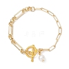 Brass Paperclip Chain Bracelets for Women BJEW-JB12826-2