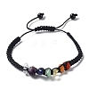 Natural Mixed Gemstone Chips Braided Bead Bracelets BJEW-H587-01-2