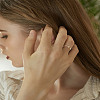 1Pc Brass Micro Pave Clear Cubic Zirconia Open Cuff Rings for Women RJEW-LP0002-37L-1