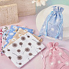  24pcs 8 colors Burlap Packing Pouches Drawstring Bags ABAG-TA0001-20-14