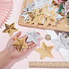 40Pcs 4 Styles Star Iron on/Sew on PVC Sequins Patches PATC-NB0001-33-3