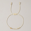 Natural Birthstone Braided Bead Bracelets for Women X-VA8051-11-1