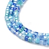 Gradient Color Electroplate Glass Bead Strands GLAA-E042-05-B07-4