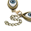 Retro Eye Alloy & Resin Link Bracelets for Women BJEW-G705-01AB-3