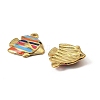 304 Stainless Steel Enamel Pendants STAS-T068-78B-01-2
