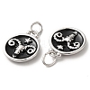 304 Stainless Steel Enamel Pendants STAS-A080-43P-03-2