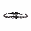 Synthetic Non-magnetic Hematite Braided Bead Bracelets KJ6464-3-1