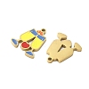 304 Stainless Steel Enamel Pendants STAS-G360-04G-07-2
