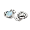 UV Plating Alloy Glass Pendants FIND-K032-27P-2