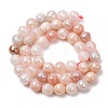 Electroplated Natural Pink Aventurine Beads Strands G-B191-A05-8mm-5