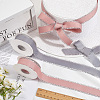 2 Rolll 2 Colors Polyester Frayed Grosgrain Ribbons OCOR-CY0001-39-3