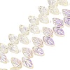 Electroplate Transparent Glass Beads Strands EGLA-N056-03A-02-1