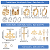 DIY Cone Lotus Sword Stainless Steel Charms Cuff Ring Making Kit DIY-SC0026-09-2