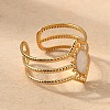 304 Stainless Steel Enamel Cuff Rings RJEW-M171-32G-3
