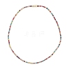 925 Sterling Silver Pave Colorful Cubic Zirconia Tennis Necklaces for Women NJEW-C096-01B-G01-4