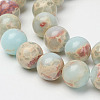 Synthetic Aqua Terra Jasper Beads Strands G-P237-02-12mm-1