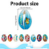  48Pcs 7 Styles Printed Natural Cowrie Shell Beads Sets SSHEL-NB0001-41-2