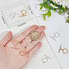 Beebeecraft 10Pcs 2 Colors Brass Toggle Clasps KK-BBC0013-61-3