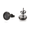 304 Stainless Steel Stud Earring Settings STAS-K202-05C-B-1
