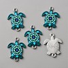 Alloy Enamel Printed Connector Charms ENAM-WH0065-15P-06-1