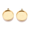 304 Stainless Steel Pendant Cabochon Component STAS-Q113-26A-G-1