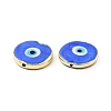 Rack Plating Handmade Evil Eye Lampwork Beads KK-F838-02E-G-2